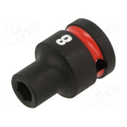 1 pcs x Milwaukee - 4932480302 - Socket, 6-angles,socket spanner,impact, HEX 8mm, 1/2', short