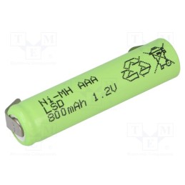 1 pcs x JJJ - AAA80 BL - Re-battery: Ni-MH, AAA,R3, 1.2V, 800mAh, soldering lugs