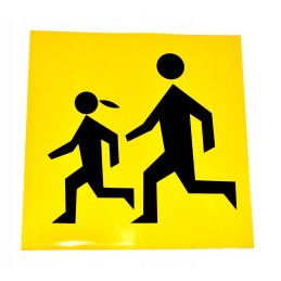 Information board, attention to children, 30x30, with hico magnet