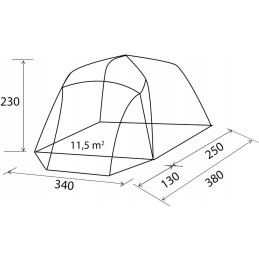 Vestibule inflatable tent drive away brunner trouper xl 180 230 cm