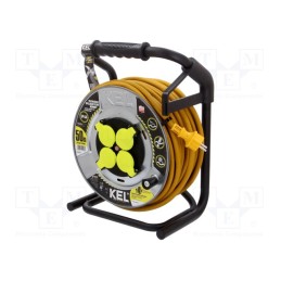 1 pcs x KEL - W-99284 - Extension lead, 3G2.5mm2, reel,with non-rotating sockets, 50m