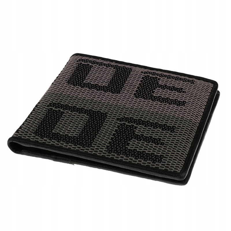 The bride's leather wallet made of green-gray racing fabric