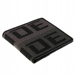 The bride's leather wallet made of green-gray racing fabric