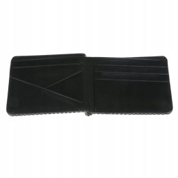 The bride's leather wallet made of green-gray racing fabric