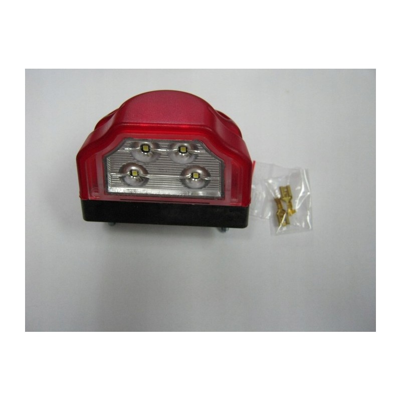 License plate lamp for a camper