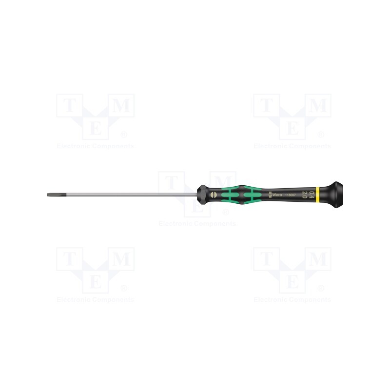 1 pcs x WERA - 5118007001 - Screwdriver, slot, precision, 2,0x0,4mm, Kraftform Micro