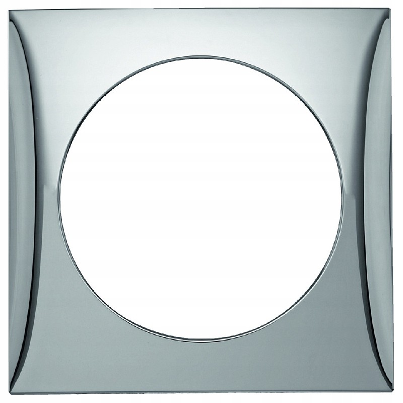 Berker chrome single frame for a camper trailer