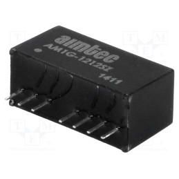 1 pcs x AIMTEC - AM1G-1212SZ - Converter: DC/DC, 1W, Uin: 9÷18V, Uout: 12VDC, Iout: 83mA, SIP8, THT