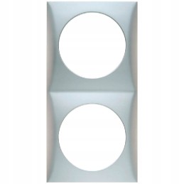 Berker matt chrome double frame for a camper