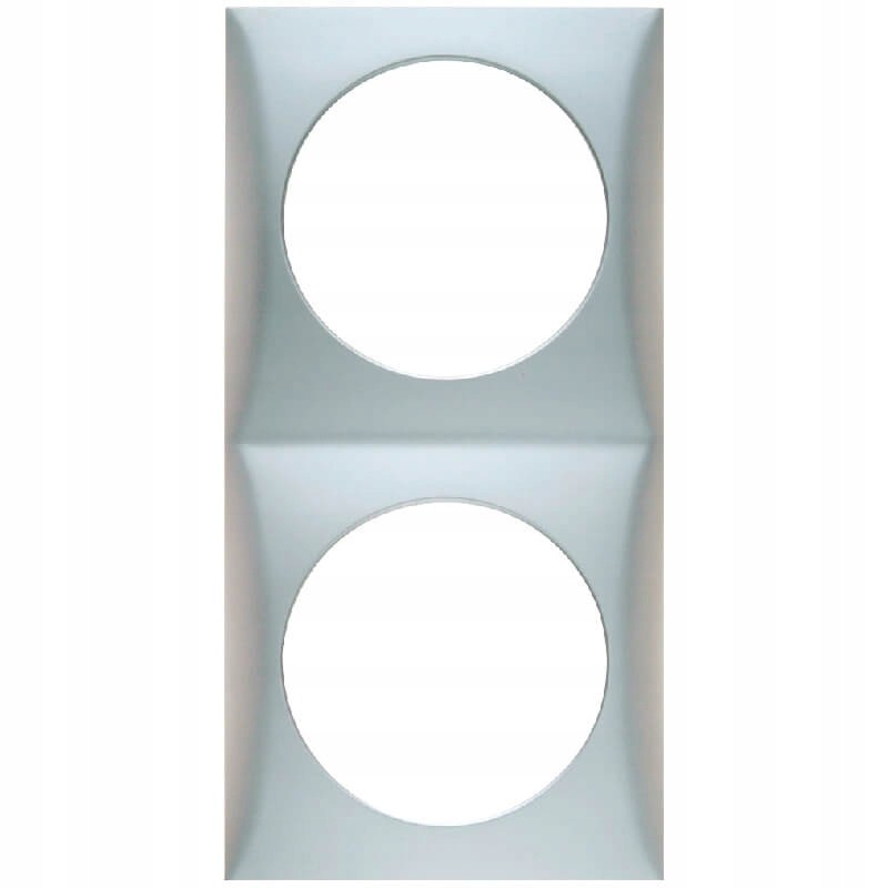 Berker matt chrome double frame for a camper