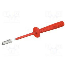 1 pcs x STu00c4UBLI - 24.0231-22 - Test probe, 1A, red, Socket size: 4mm, Overall len: 140mm