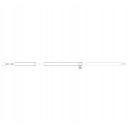 Frame tube for the vestibule, diameter 25mm, 160-260cm