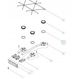 Dometic Cramer EK 85 gas stove burner gasket, steel