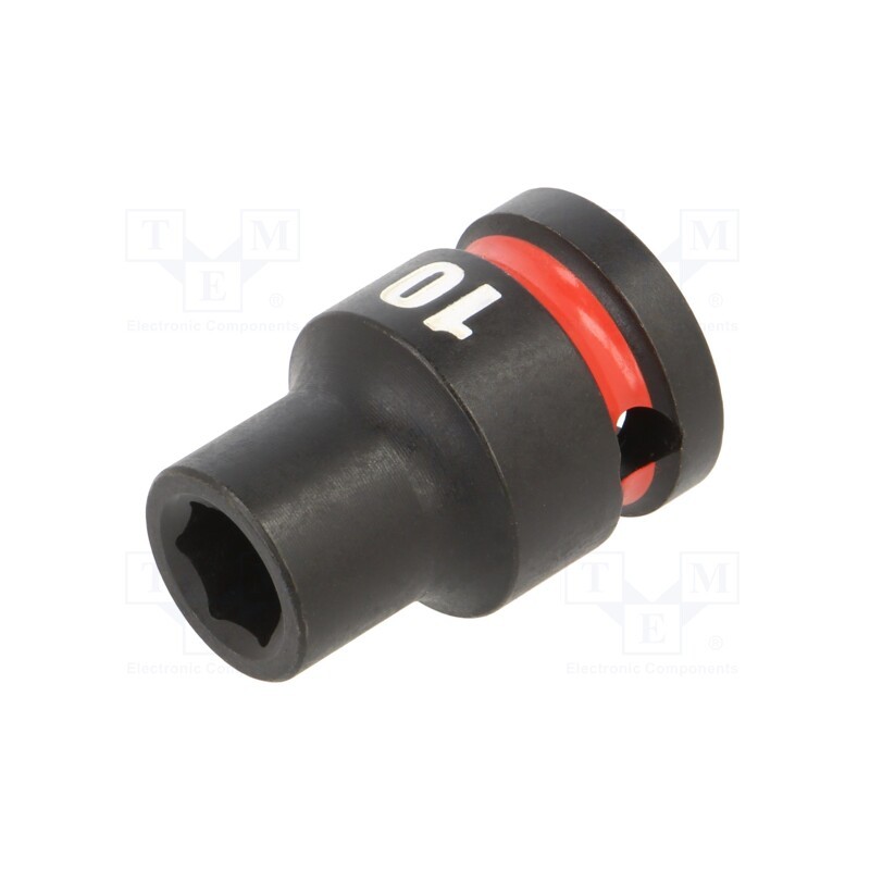 1 pcs x Milwaukee - 4932480304 - Socket, 6-angles,socket spanner,impact, HEX 10mm, 1/2', short