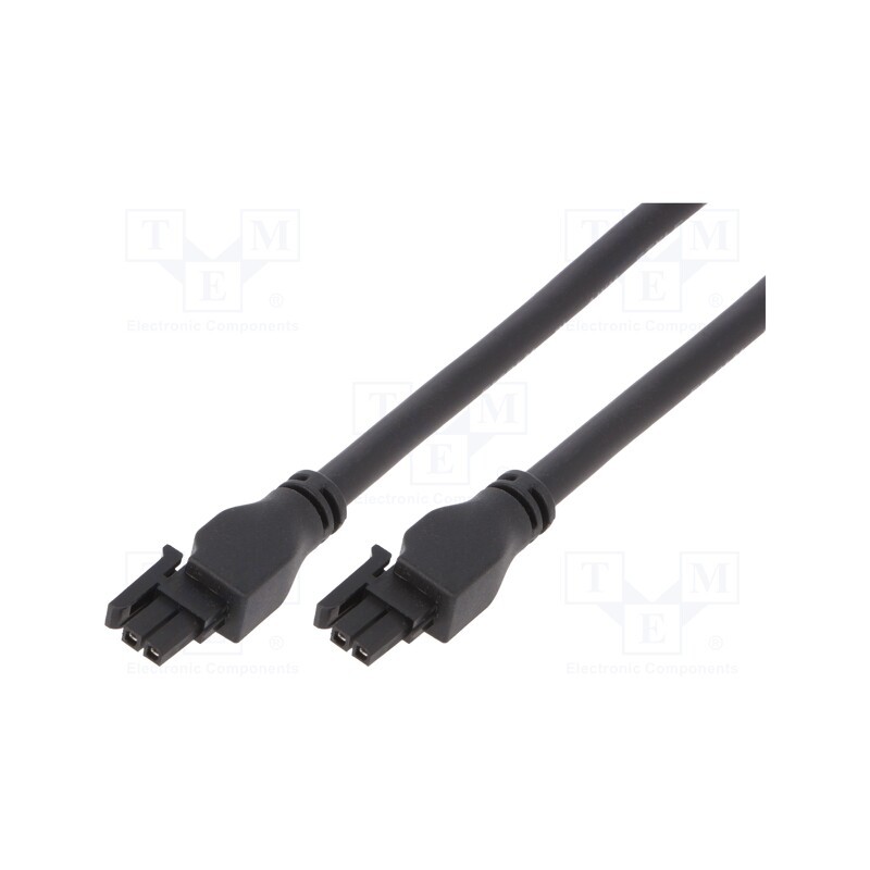 1 pcs x MOLEX - 2451320220 - Cable, Micro-Fit 3.0, female, PIN: 2, Len: 2m, 5.5A, Insulation: PVC
