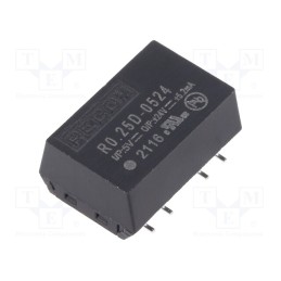 1 pcs x RECOM - R0.25D-0524 - Converter: DC/DC, 0.25W, Uin: 4.5÷5.5V, Uout: 24VDC, Uout2: -24VDC