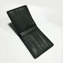 The bride's leather wallet made of black and red racing fabric