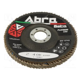 1 pcs x ABRA BETA - 1090404 - Flap grinding wheels, Ø: 125mm, Øhole: 22.23mm, Granularity: 40
