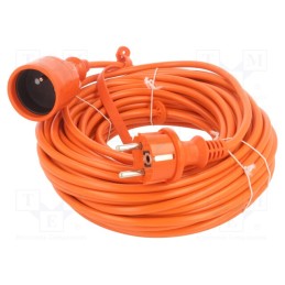 1 pcs x KEL - W-96971 - Extension lead, 3x1mm2, Sockets: 1, PVC, orange, 20m, 10A, STANDARD