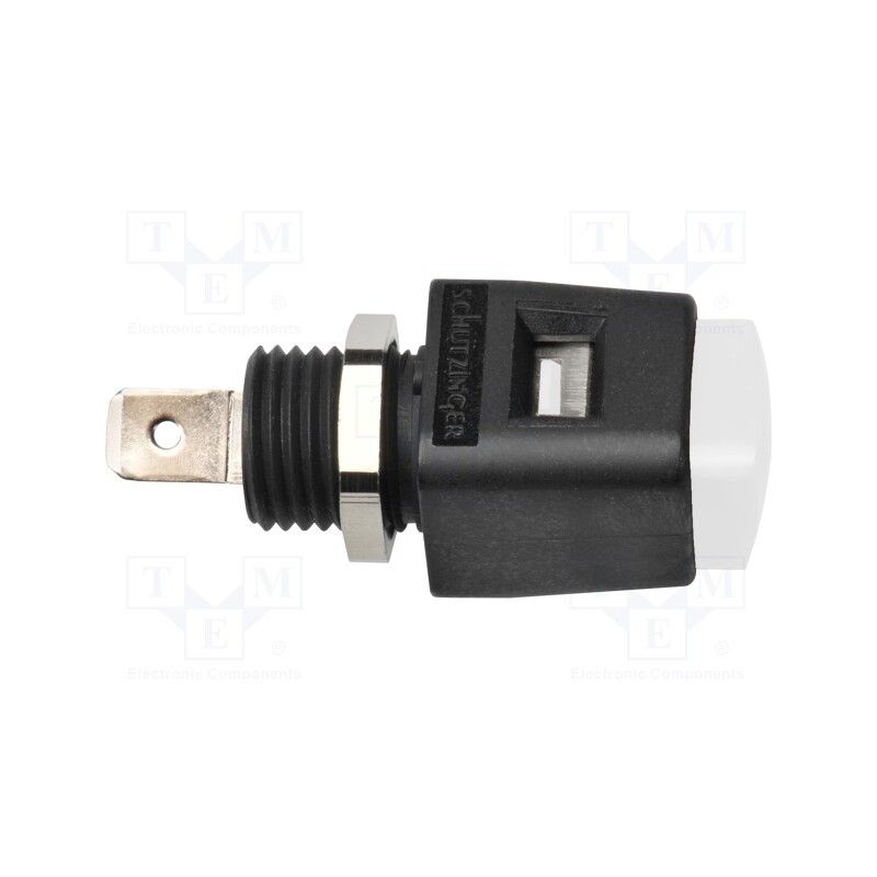 1 pcs x SCHu00dcTZINGER - ESD 498 / WS - Laboratory clamp, white, 70VDC, 16A, screw, nickel, polyamide, 44mm