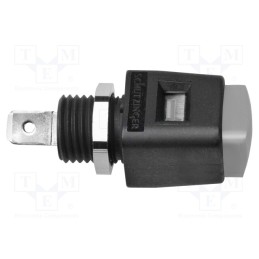 1 pcs x SCHu00dcTZINGER - ESD 498 / GR - Laboratory clamp, grey, 70VDC, 16A, screw, nickel, polyamide, 44mm