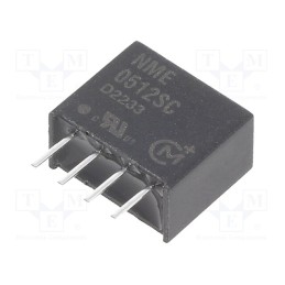 1 pcs x Murata Power Solutions - NME0512SC - Converter: DC/DC, 1W, Uin: 4.5÷5.5V, Uout: 12VDC, Iout: 83mA, SIP
