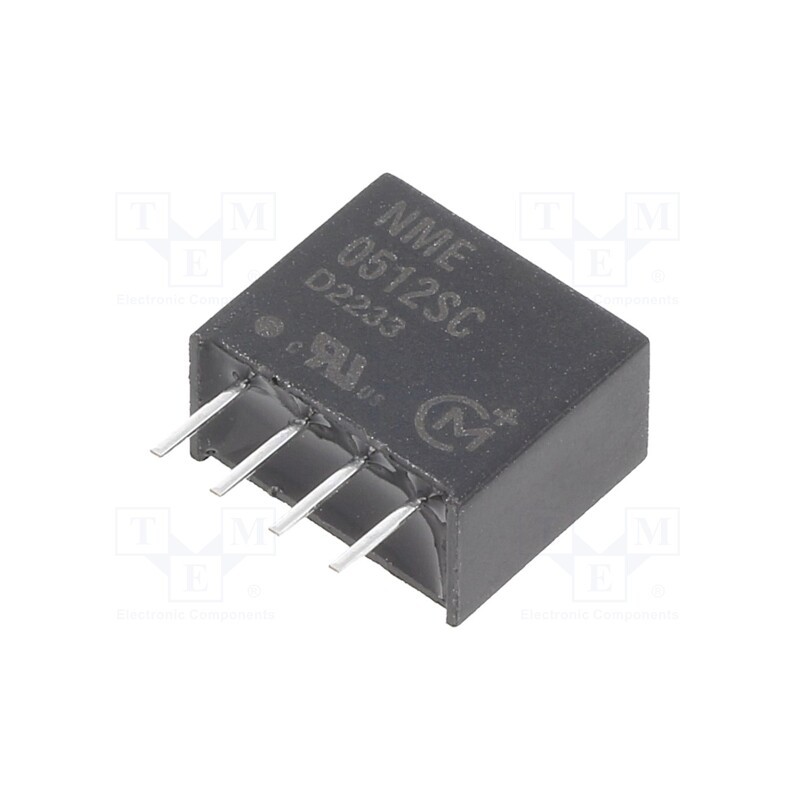 1 pcs x Murata Power Solutions - NME0512SC - Converter: DC/DC, 1W, Uin: 4.5÷5.5V, Uout: 12VDC, Iout: 83mA, SIP