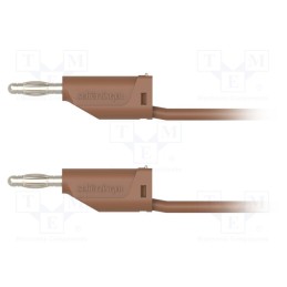 1 pcs x SCHu00dcTZINGER - MFK 15 / 1 / 25 / BR - Test lead, 70VDC, 33VAC, 16A, banana plug 4mm,both sides, brown