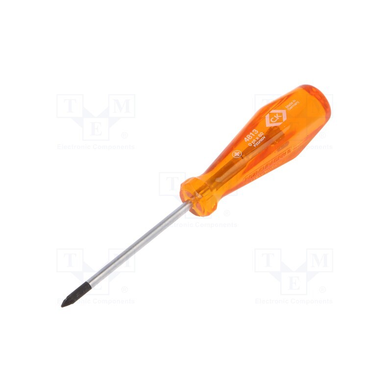 1 pcs x C.K - T4813 0 - Screwdriver, Pozidriv®, PZ0, HD Classic, Blade length: 60mm