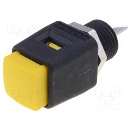 1 pcs x SCHu00dcTZINGER - ESD 498 / GE - Laboratory clamp, yellow, 70VDC, 16A, screw, nickel, polyamide