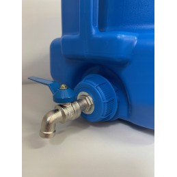 Water bank container with tap, 20l, blue