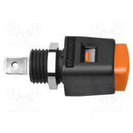 1 pcs x SCHu00dcTZINGER - ESD 498 / OR - Laboratory clamp, orange, 70VDC, 16A, screw, nickel, polyamide