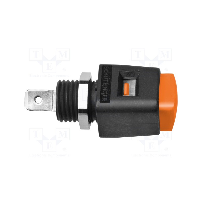 1 pcs x SCHu00dcTZINGER - ESD 498 / OR - Laboratory clamp, orange, 70VDC, 16A, screw, nickel, polyamide