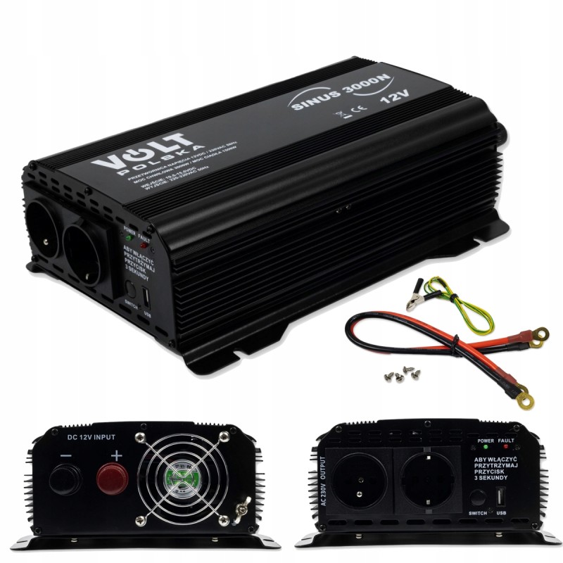 Voltage converter pure sine 12v 230v 3000w
