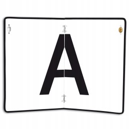 Folding waste warning sign