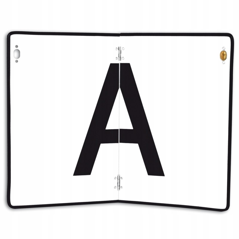 Folding waste warning sign