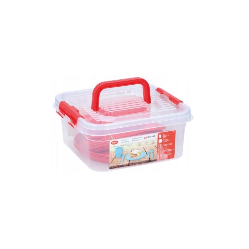 Picnic dinner set plates cups 21 pcs