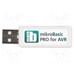 1 pcs x MIKROE - MIKROBASIC PRO FOR AVR (USB DONGLE LICEN - Compiler, Basic, AVR, USB key,DVD disc
