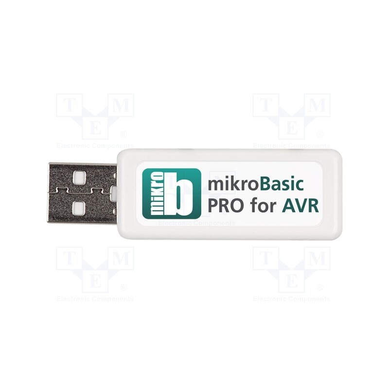 1 pcs x MIKROE - MIKROBASIC PRO FOR AVR (USB DONGLE LICEN - Compiler, Basic, AVR, USB key,DVD disc
