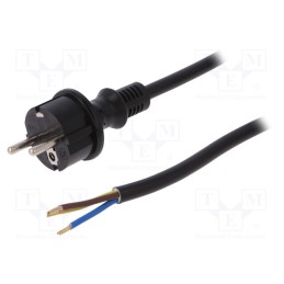 1 pcs x PLASTROL - W-98395 - Cable, 3x2.5mm2, CEE 7/7 (E/F) plug,wires,SCHUKO plug, PVC, 4m
