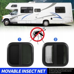 RV sliding window with mesh 50cm 40cm