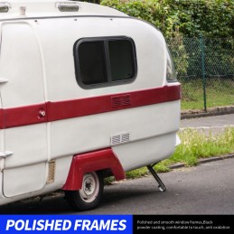 Rv sliding window 750 x 430 mm black trailer