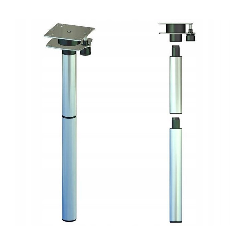 Aluminum table leg for a 700mm boat camper and trailer