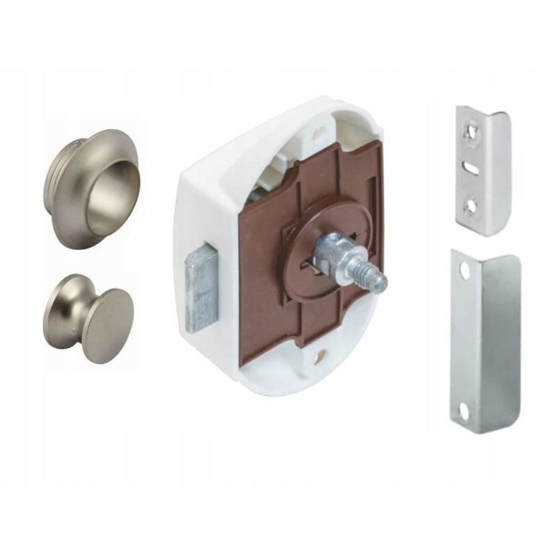 Furniture lock for trailer cabinet push lock matt nickel hafele turismus pl