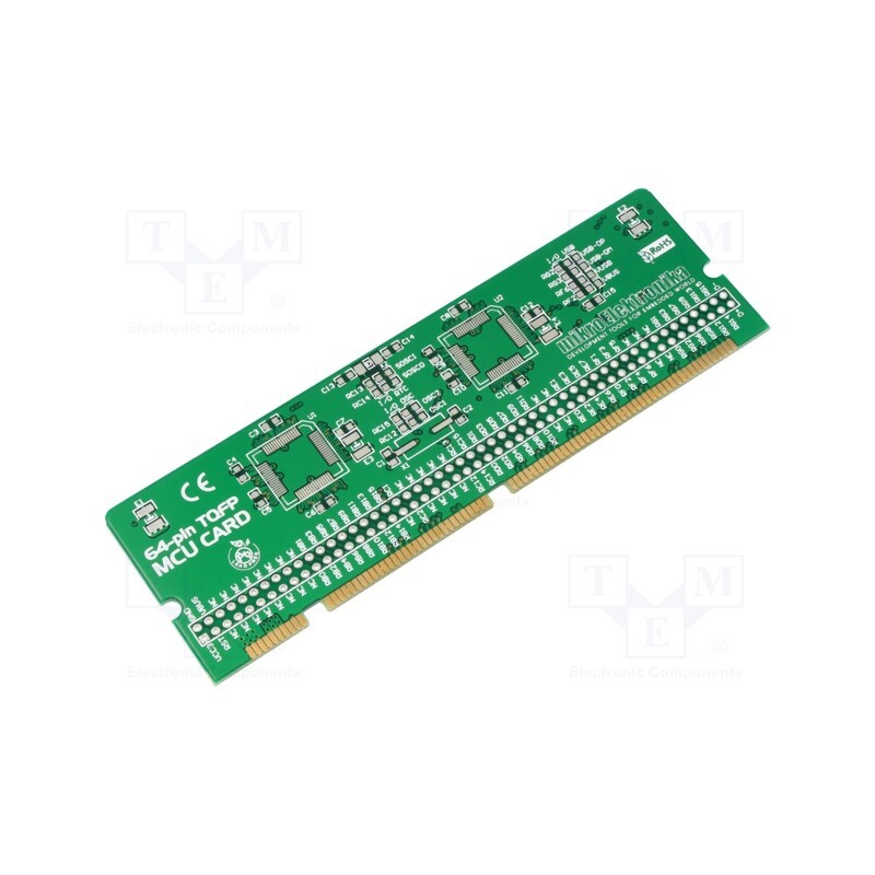 1 pcs x MIKROE - LV-24-33 V6 64-PIN TQFP MCU CARD EMPTY - Multiadapter, Plug-In-Module board 64pin TQFP, prototype board