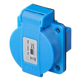 Schuko panel socket 230v plug IP44 16a
