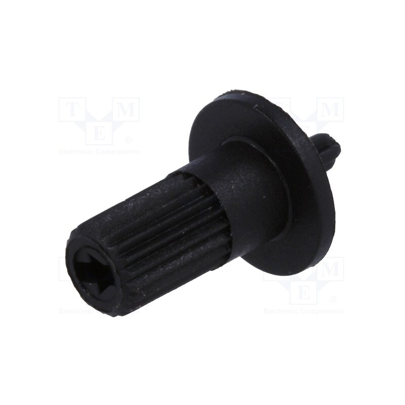 10 pcs x ACP - CA6 6024B - Knob, shaft knob,with flange, black, Ø5mm, Flange dia: 9mm, CA6