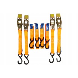 Transport belts in a suitcase with tensioner 4m 25mm 0 68t set of 4 pieces