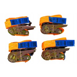 Transport belts in a suitcase with tensioner 4m 25mm 0 68t set of 4 pieces