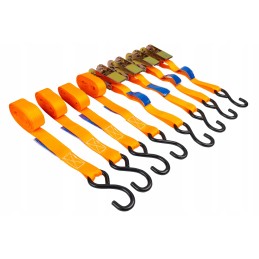 Transport belts in a suitcase with tensioner 4m 25mm 0 68t set of 4 pieces